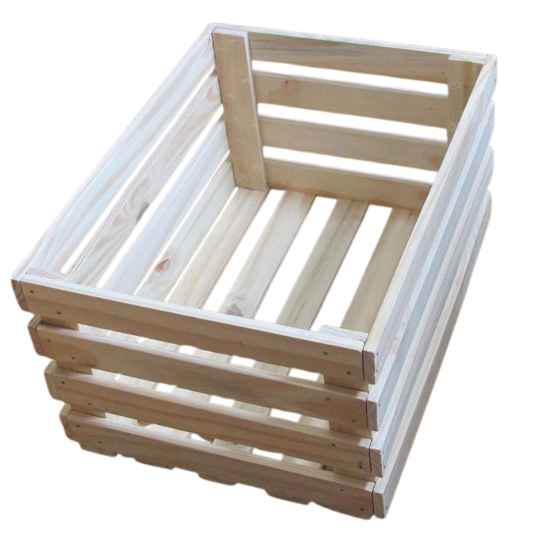 Wooden Slatted Storage & Produce Crate