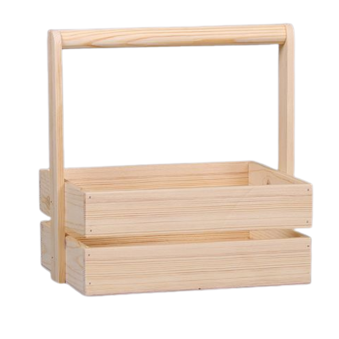 Wooden Fruit & Vegetable Crate with Handle